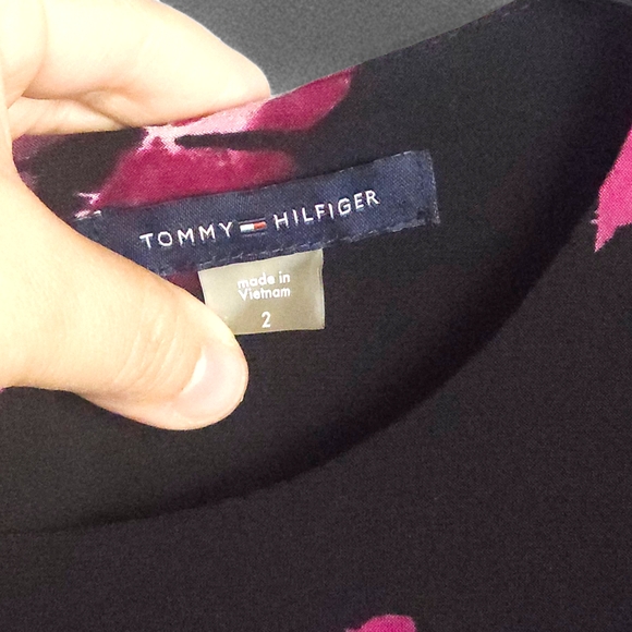 Tommy Hilfiger Black Dress with Pink Floral Design - Picture 6 of 6